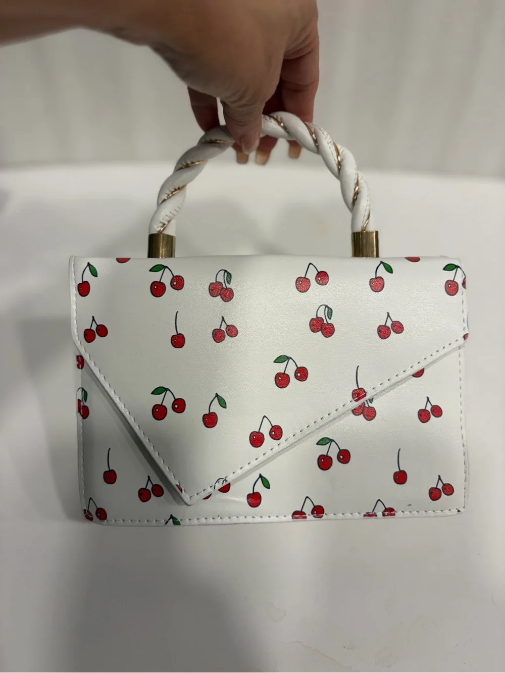 2 fashion, Bags Girls Cherry Print Top-Handle Bag - Black or White NWOT